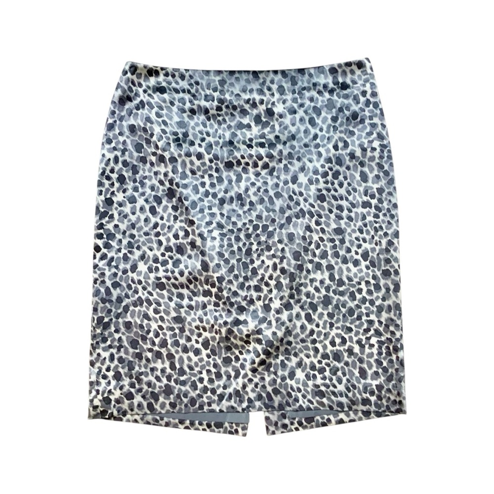 Ann Taylor, leopard print, pencil skirt, black and gray size 4